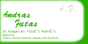 andras futas business card